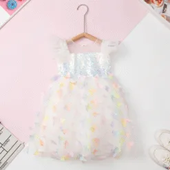 Children's princess dress - V03 2/10 with butterfly